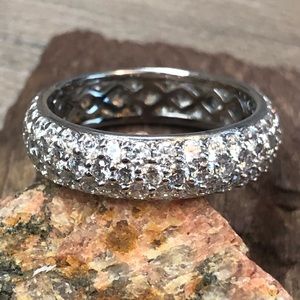 New platinum plated sterling DIAMONBLISS C Z ring